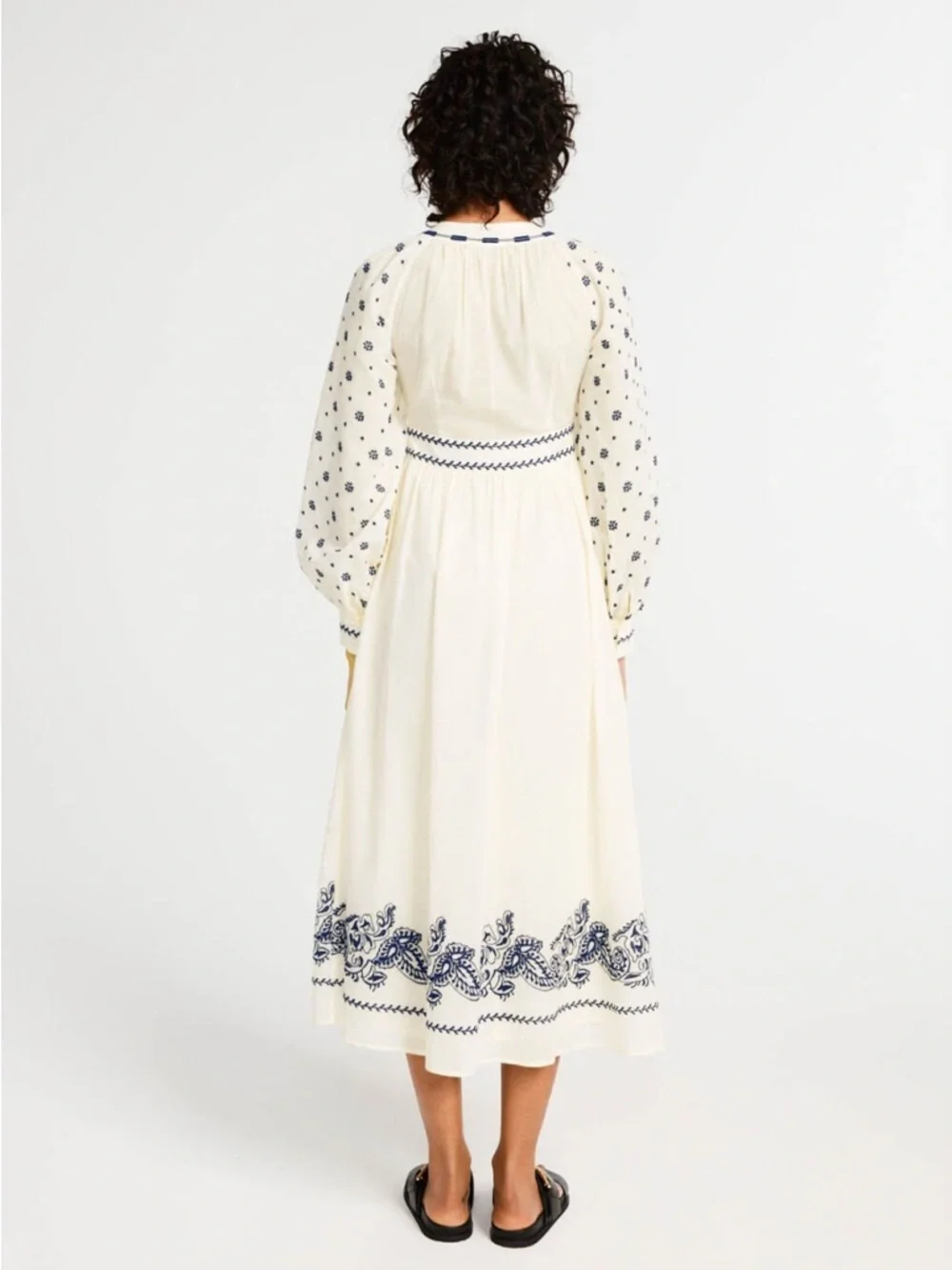 Cream Embroidered CLAUDIE Pierlot Paris  Boho dress - Picture 3 of 16
